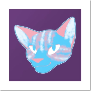 Trans Pride Cat Posters and Art